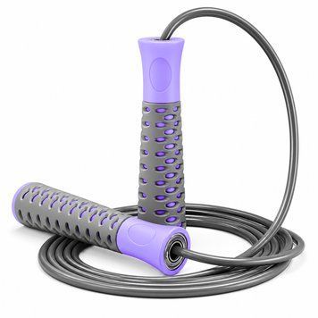 Скакалка PowerPlay 4206 Jump Rope PRO+ Сіро-фіолетова (2,75m.) DL-FDD623333D фото