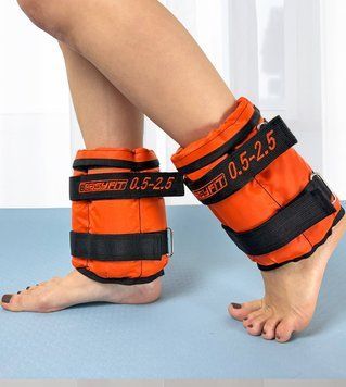 Обтяжувачі для ніг та рук EasyFit набірні 0,5&ndash;2,5 кг (пара) чорно-помаранчеві DL-A1CA388F09 фото