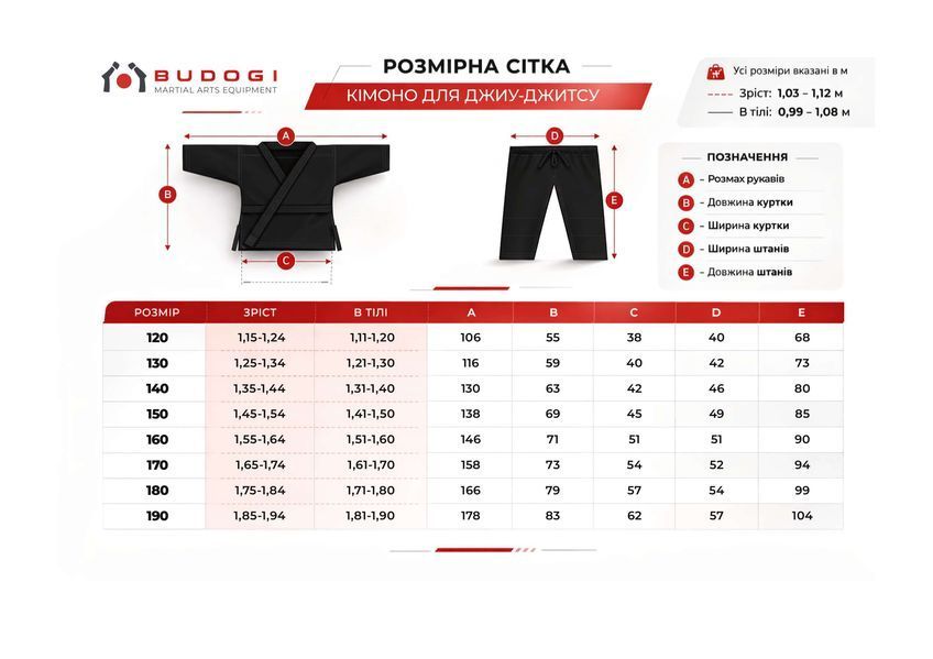 Чорне дитяче кімоно для хлопчиків, джиу-джитсу, TM BUDOGI, зріст 140 см, щільність 350 гр/м.кв. D-002846 фото