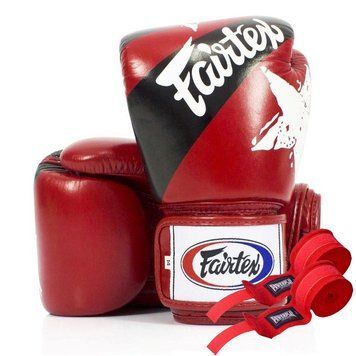 Боксерські рукавиці Fairtex BGV1 Nation Print Red 14 унцій (бинти в комплекті) DL-8B7C6AD59F фото