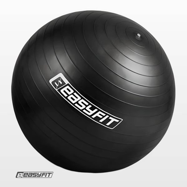 М'яч для фітнесу EasyFit BalanceBall 65 см чорний D-001516 фото