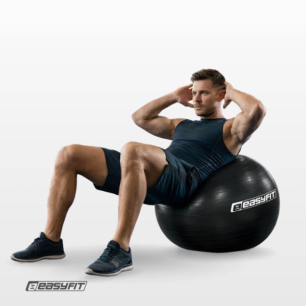 М'яч для фітнесу EasyFit BalanceBall 65 см чорний D-001516 фото