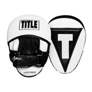 Лапи боксерські TITLE Boxing Attack &ldquo;Big-T&rdquo; Punch Mitts 2.0 White/Black D-000637 фото