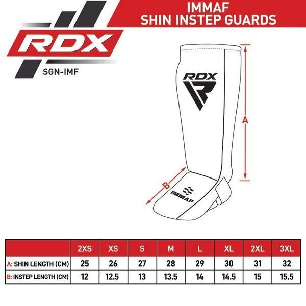 Захист для гомілок та стоп RDX NEOPRENE SHIN INSTEP IMMAF-1-RED-S D-000394 фото