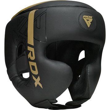 Боксерський шолом RDX F6 KARA Matte Golden M D-000281 фото