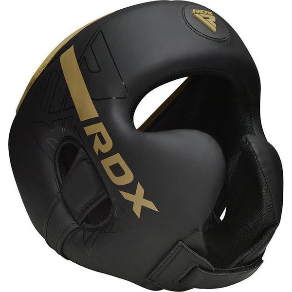 Боксерський шолом RDX F6 KARA Matte Golden M D-000281 фото
