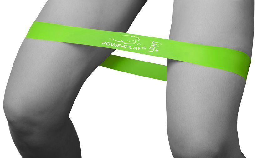 Гумка для фітнесу PowerPlay 4114 Mini Power Band 0,8 мм. Light Зелена (5&ndash;8 кг) D-002404 фото