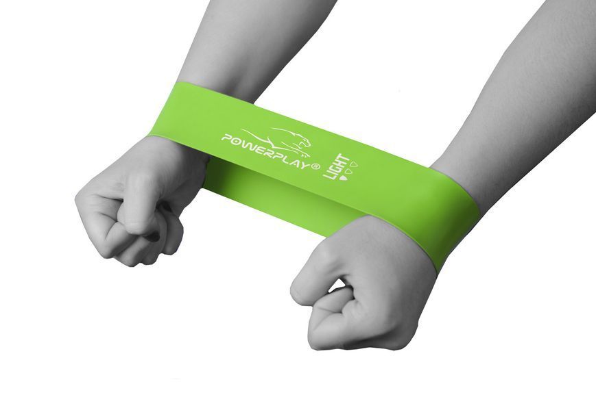 Гумка для фітнесу PowerPlay 4114 Mini Power Band 0,8 мм. Light Зелена (5&ndash;8 кг) D-002404 фото