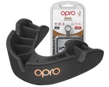 Капа боксерська OPRO Junior Bronze Black (art.002185001) D-000487 фото