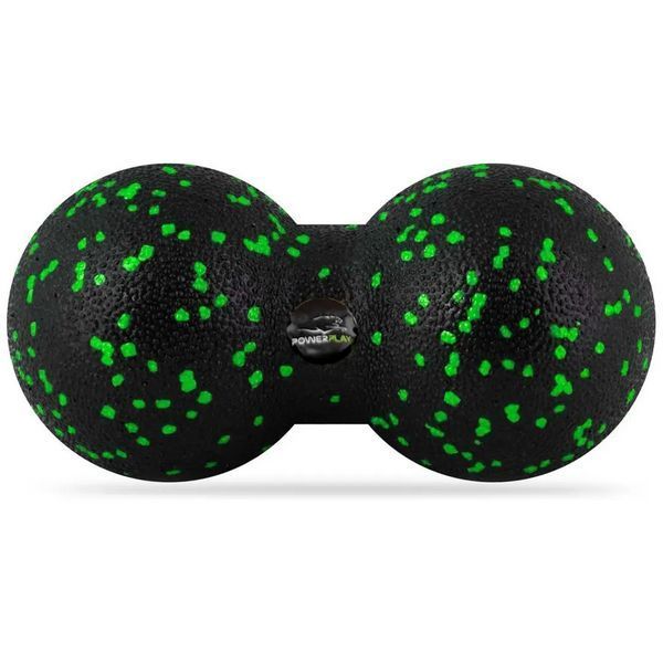 Масажний м'яч подвійний PowerPlay PP-4353 Epp foam peanut ball (d12*24cm.) Чорно/ зелений D-000850 фото