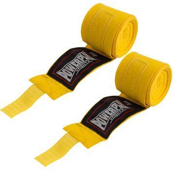 Бинти для боксу PowerPlay 3046 Жовті NYLON (4 м) D-000062 фото