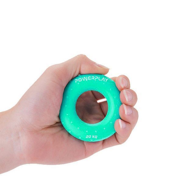 Еспандер кистьовий силіконовий PowerPlay PP-4338 Hand Grip Medium 20 кг. зелений DL-0A43E88B21 фото