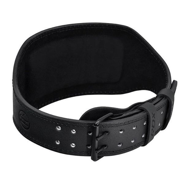 Пояс для важкої атлетики RDX 6 шкіряний Full Black S D-002158 фото