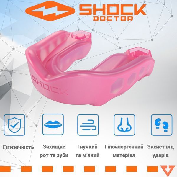 Капа Shock Doctor Gel Max доросла (вік 11+) Hot Pink (art. 6200-PK-AD) D-000496 фото