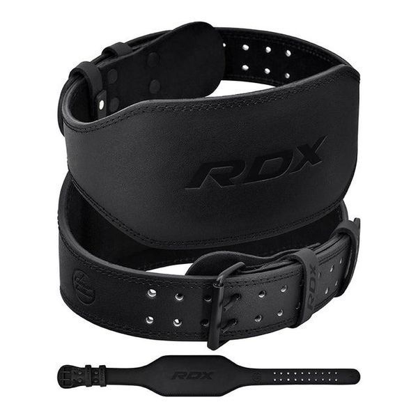 Пояс для важкої атлетики RDX 6 шкіряний Full Black S D-002158 фото
