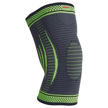 Компресійний наколінник MadMax MFA-284 3D Compressive knee support Dark grey/Neon green S D-000794 фото