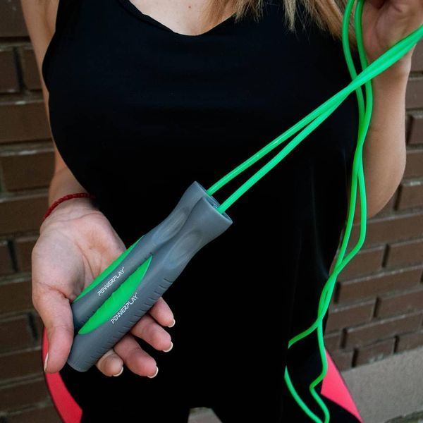 Скакалка PowerPlay 4204 Classic Jump Rope Зелена (2,7m.) D-002612 фото