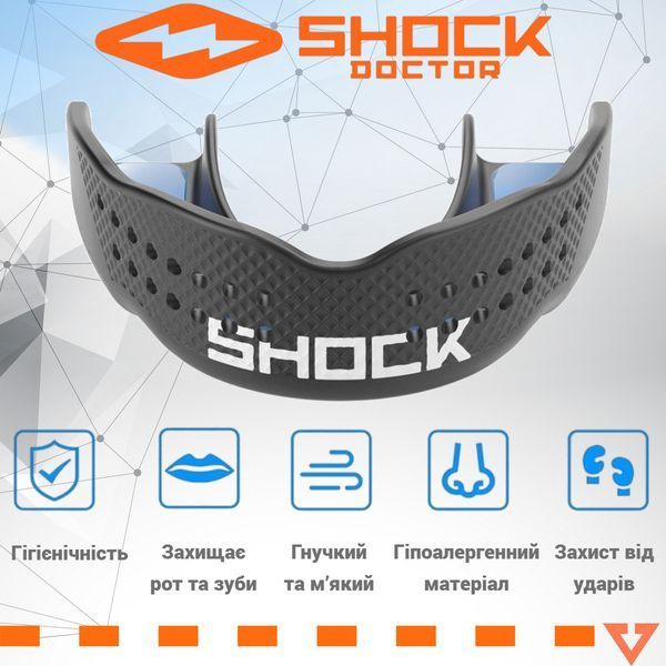 Капа Shock Doctor SuperFit доросла (вік 11+) Black (art. 8901-BK-AD) D-000483 фото