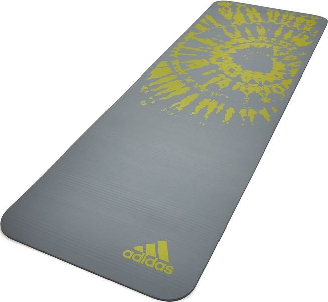 Килимок для йоги Adidas Tie-Dye Yoga Mat сірий, жовтий Уні 183&times;61&times;1 см D-001217 фото