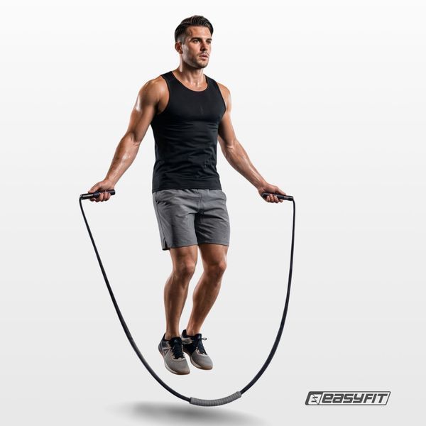 Швидкісна скакалка для боксу 2 в 1 EasyFit CrossPower D-002629 фото